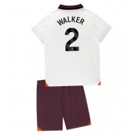 Manchester City Kyle Walker #2 Udebane Trøje Børn 2023-24 Kortærmet (+ Korte bukser)